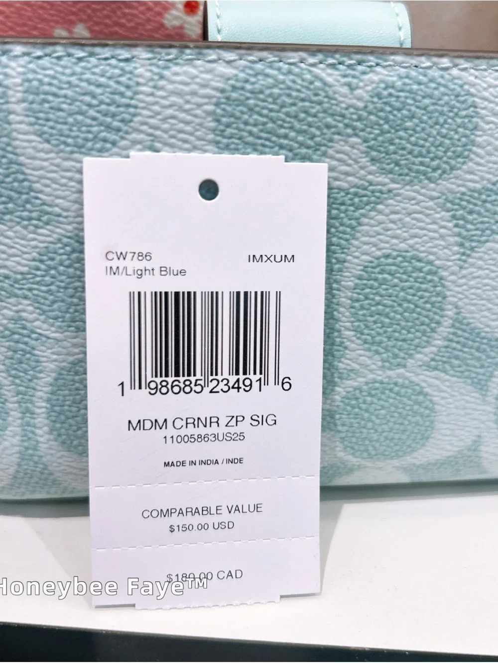 Coach rowan Signature Satchel plus Matching Wallet cey39 gold/ light blue bundle